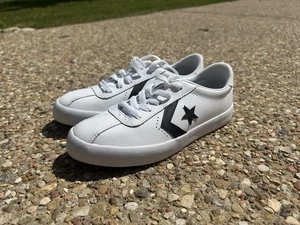 Kids Youth Converse Breakpoint Leather Sneakers #658205C White Size 2 New NIB!! - Picture 1 of 10