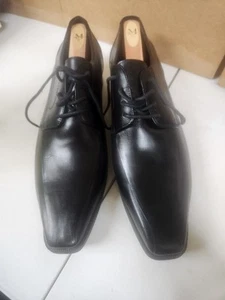 Belvedere Palazzo Men's Sz 10 D Leather Black Shoes with stretchers - Picture 1 of 7