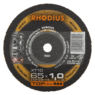 RHODIUS Mini Trennscheibe XT10 MINI 25/50 Stück Ø 50-100 mm für Edelstahl, Stahl - Bild 1 von 2