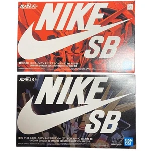 HG 1/144 Unicorn Gundam & Banshee Destroy Mode Ver.NIKE SB Model Kit 2 Set Japan - Picture 1 of 6