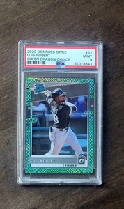 2020 LUIS ROBERT JR Panini Donruss Optic GREEN DRAGON CHOICE PRIZM /84 PSA 9 RC - Picture 1 of 2