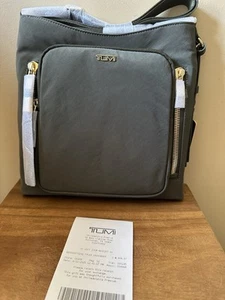 Auth NWT TUMI VOYAGEUR Tyler Nylon Zip Top Crossbody Bag In Olive + Gift Receipt - Picture 1 of 6