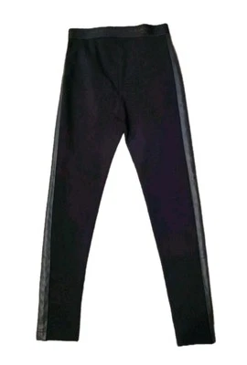 Pantalones Legging Karl Lagerfeld Paris Negros Charol Rayas Piernas Talla XS Foto 1 de 4