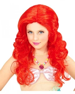 Meerjungfrau Kinderperücke Rot für Karneval, Schulaufführungen und - Bild 1 von 2