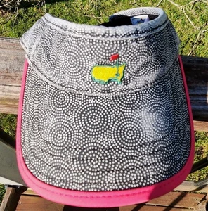 The Masters Visor Hat Womens American Needle Golf Cap Rare Print Augusta READ - Picture 1 of 8