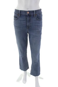 Level 99 Womens Zipper Fly High Rise Fringe Cropped Jeans Blue Denim Size 27 - Picture 1 of 8