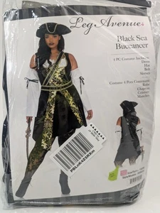 Leg Avenue Women's Black Sea Sexy Buccaneer Pirate Costume, 1X/2X - Picture 1 of 4