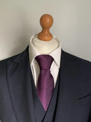 Mens LUXURY REISS "WASHINGTON" SLIM FIT 3 PIECE SUIT In NAVY BLUE 38R *EX-CON* - Image 1 of 4