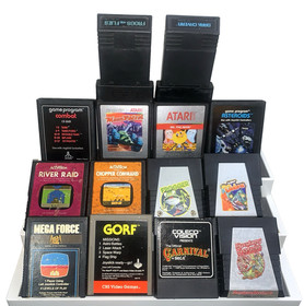 Video Game Lot 1980s Atari 2600 Colecovision Moon Patrol Super Cobra River Raid+