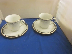 2 Coffee / Tea Cup & Saucer Set - MICHELLE by CROWN MING FINE CHINA Jian Shiang - Picture 1 of 6