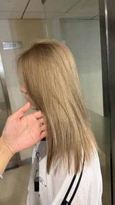 Pelucas rectas rubio ceniza claro en capas 100 % cabello humano encaje pelucas delanteras para mujer - Imagen 1 de 4