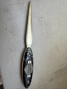 Vintage Harley Davidson Silber und Schwarz Brieföffner 9" - Bild 1 von 4