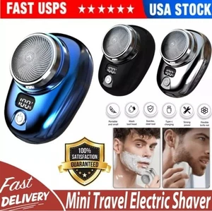 Mini-Shave Tragbarer Elektrorasierer für Männer Rasierer USB Wiederaufladbar Zuhause Reisen - Bild 1 von 23