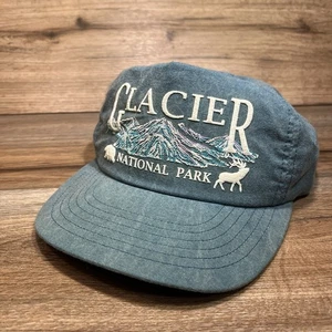 Gorra de Colección Parque Nacional Glaciar Snapback Azul Verde Azulado Hecha en EE. UU. - Imagen 1 de 7