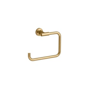 Anillo de toalla montado en la pared purista KOHLER en latón moderno cepillado vibrante - Imagen 1 de 5