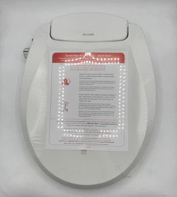 Brondell S101 Swash Non-Electric Bidet Toilet Seat Round White – Dual Nozzle - Image 1 of 3