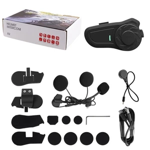 800M Intercom Bluetooth Motorcycle Bike Helmet Interphone Headset For 2 Riders - Picture 1 of 17