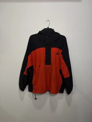 Chaqueta resistente a la intemperie Y2K Nike ACG Storm Fit roja negra 1/2 cremallera bloques de colores M Foto 1 de 4