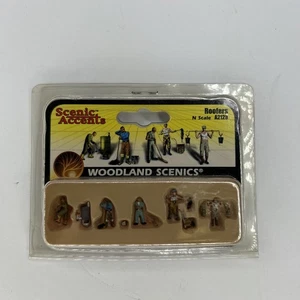 Scenic Accents - Woodland Scenics A2128 - N-Scale Train - Roofers - 5 Figures - Picture 1 of 2