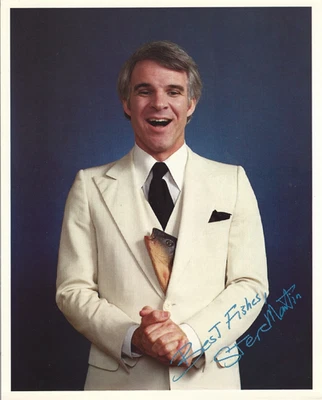 Steve Martin comedian Official Vintage Autographed Best Fishes Photo Preprinted - Image 1 of 2