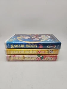 Sailor Moon 3 Movie VHS Set Vintage English DiC R S SuperS Trilogy Anime Pioneer - Imagen 1 de 9