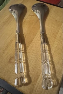 2 Stück Acryl Griff Gabel und Löffel Servier Set - Bild 1 von 2