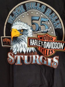 Vintage 1995 Harley-Davidson Sturgis Black Hills Rally Tee T-Shirt USA NEW Large - Picture 1 of 9