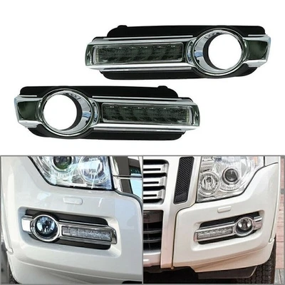 Luci diurne a LED luci diurne DRL per Mitsubishi Pajero Montero V93 V97 15-19 - Immagine 1 di 4
