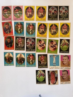 1958 -59 Topps CHICAGO CARDINALS Football card team Ollie Matson VG 27 cards - Image 1 of 3