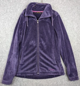 Cabela's Women’s Purple Soft Fuzzy Jacket Small Full Zip Warm Plush Fleece - EUC - Picture 1 of 10