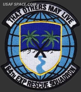 64o ESCUADRÓN DE RESCATE EXPEDICIONARIO DE LA USAF -HC-130 -Balad AB, Irak - PARCHE ORIGINAL - Imagen 1 de 2