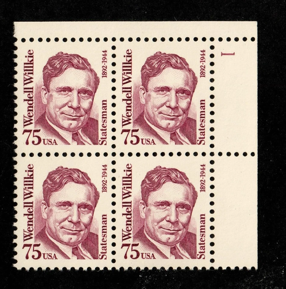 Scott 2192 75¢ Wendell Willkie Dull Gum MNH Free shipping in USA! - Image 1 of 1