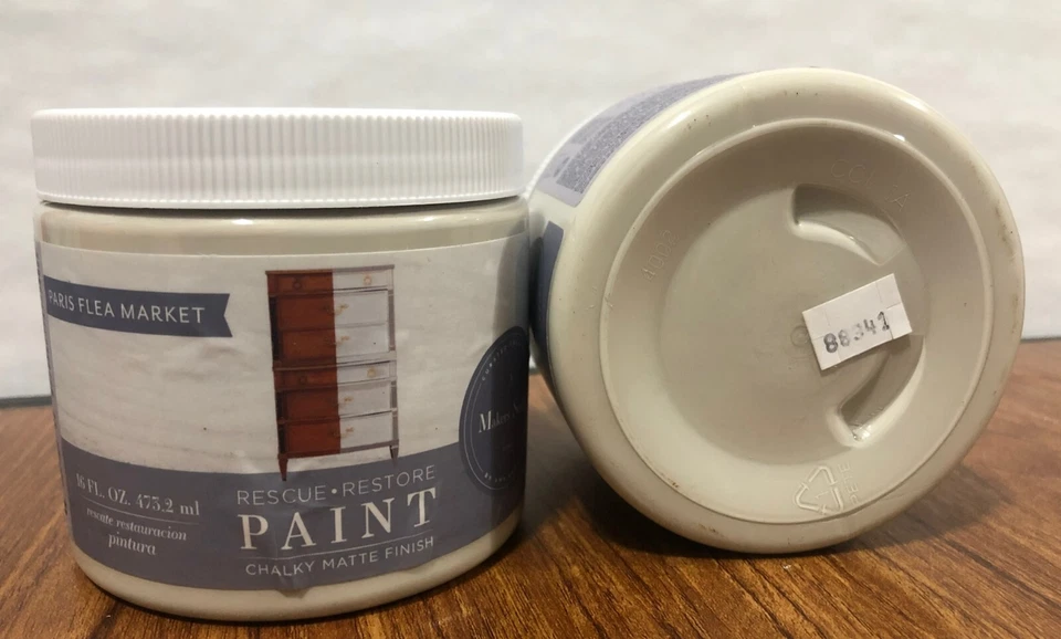 Lote de 6 JARROS DE pintura de tiza para restaurar el mercado de pulgas de París 16 oz. por tarro Foto 1 de 4