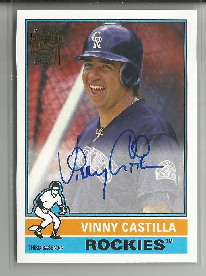 2015 Topps Archives Fan Favorites Vinny Castilla Autograph Card Colorado Rockies - Image 1 of 1