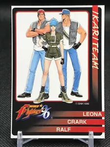 Juego de cartas coleccionables LEONA CRARK RALF THE KING OF FIGHTERS '96 SNK raro - Imagen 1 de 12