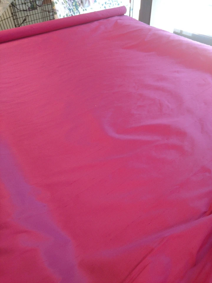 Burgundy  100% Calcutta Silk by Mitchell Fabrics 55” Width  3 Yards - Image 1 of 2