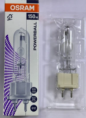 150W Osram G12 HCI-T NDL Powerball HID 942 METAL HALIDE CERAMIC Light Bulb Lamp - Image 1 of 3
