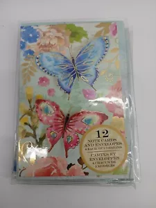 Notebook/buste farfalla floreale Punch Studio farfalla oro - Foto 1 di 14