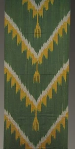 11 Yard HAND MADE UZBEK Natural 100% COTTON IKAT FABRIC # 7304* - Picture 1 of 3