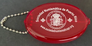 Puerto Rico, Monederos Sociedad Numismatica de PR, SNPR, rojo, NEW - Picture 1 of 2