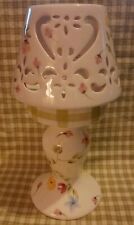 Home Interiors Spring Country Cottage Floral Ceramic Candle Lamp