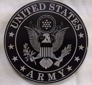 U.S. ARMY, Aluminum Trailer Hitch Cover, 5" Rd. - Picture 1 of 2