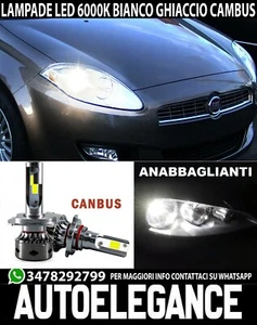 PER FIAT CROMA 2005-2011 LAMPADE ANABBAGLIANTI LED H7 6000K 12.000 LUMEN CAMBUS - Foto 1 di 9