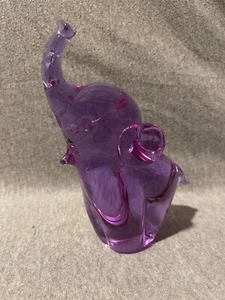 FM Konstglas Marcolin Ronneby Schweden 6" lila lila Glas Elefant M487 - Bild 1 von 7