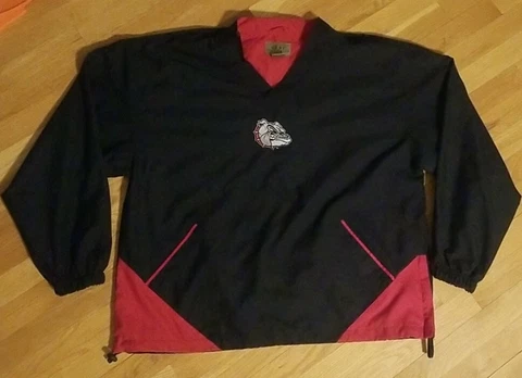 Vintage Washington Bulldogs Gonzaga Zags V Neck Pullover Jacket Vesi Cover