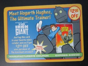 THE IRON GIGANTE PELÍCULA CUPÓN DESCUENTO TARJETA PELÍCULA PROMOCIÓN INSERTO CASI NUEVO+ ESTADO - Imagen 1 de 2