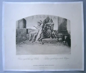 Artur Grottger, Polonia - complete set of 9 heliogravures, Vienna, 1888. - Picture 1 of 9