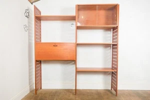 Vintage Retro 2 Bays of Wooden Teak Ladderax - Picture 1 of 7