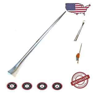 Heavy-Duty 24" Chrome Steel Alignment Bar with Prying End - 3/4" Diameter - Picture 1 of 4
