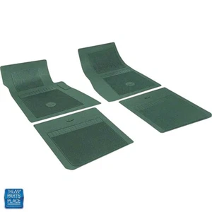 1966-1972 Chevrolet Dark Green Rubber Floor Mats 4 Pieces - Picture 1 of 1